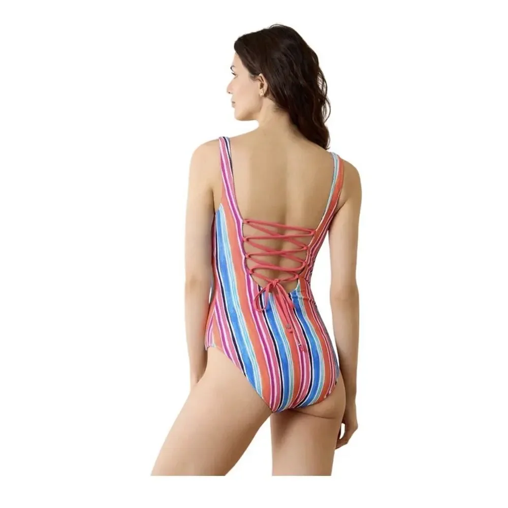 NWT Tommy Bahama Island Cays Oasis One-Piece Swimsuit Size 6 Colorful Reversible